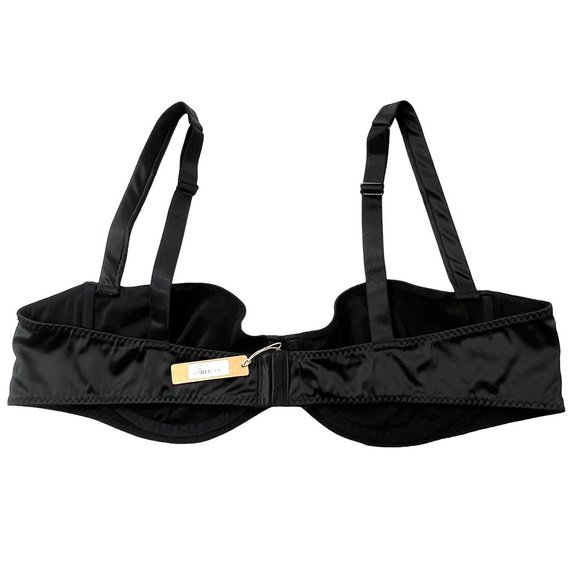 SKIMS Woven Shine Underwire Bra 44DD Onyx - Picture 4 of 12